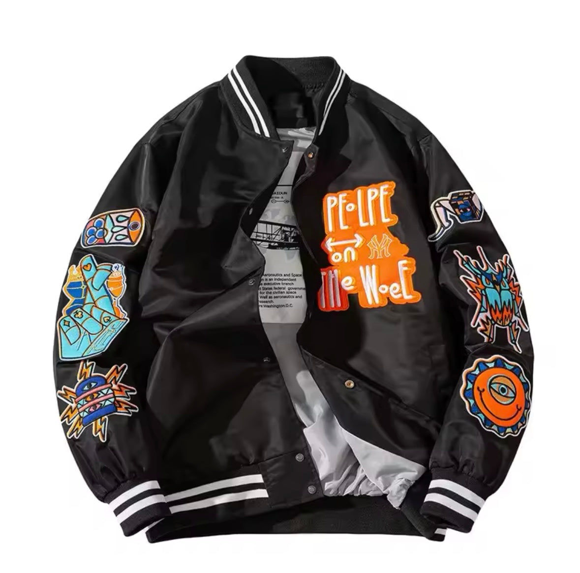 Spring 2025, young men's street dance baseball uniform, American hip-hop style, fashion brand casual thin jacket