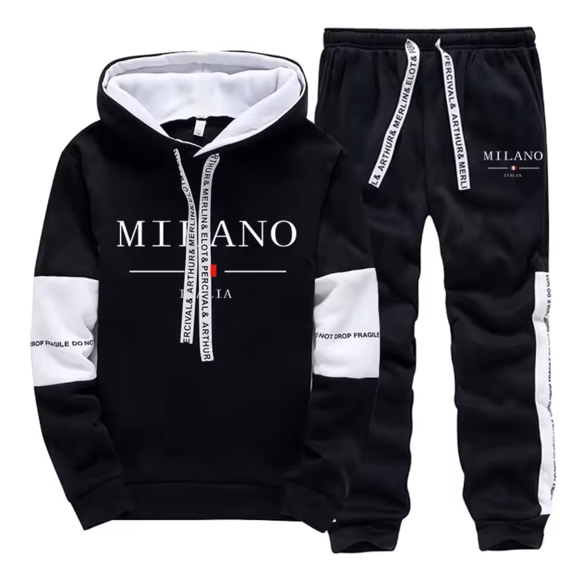 New fashion men's sportswear hoodies jogging pants men's daily casual sports suit Italy Milan printed hoodies