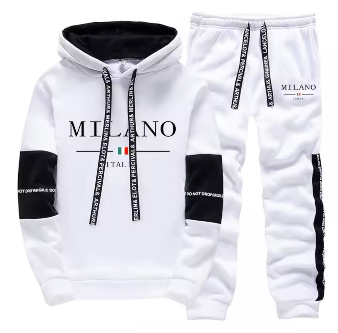 New fashion men's sportswear hoodies jogging pants men's daily casual sports suit Italy Milan printed hoodies