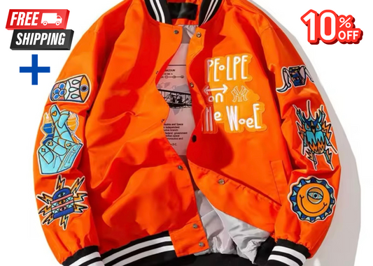 Spring 2025, young men's street dance baseball uniform, American hip-hop style, fashion brand casual thin jacket